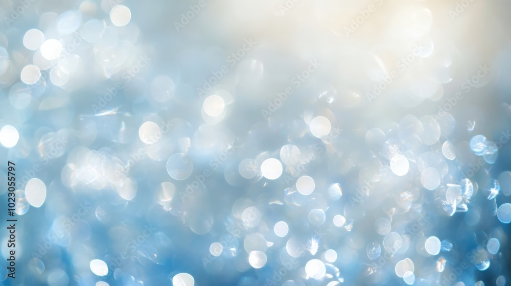 Soft-focus bokeh light background featuring a wintery Christmas theme, with gentle, sparkling lights in shades of blue and silver Soft-focus bokeh light background featuring a wintery Christmas theme, with gentle, sparkling lights in shades of blue and silver