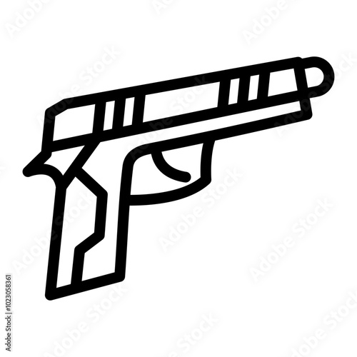 Pistol Shooting Vector Design Icon Style