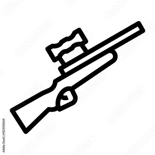 Rifle Shooting Vector Design Icon Style