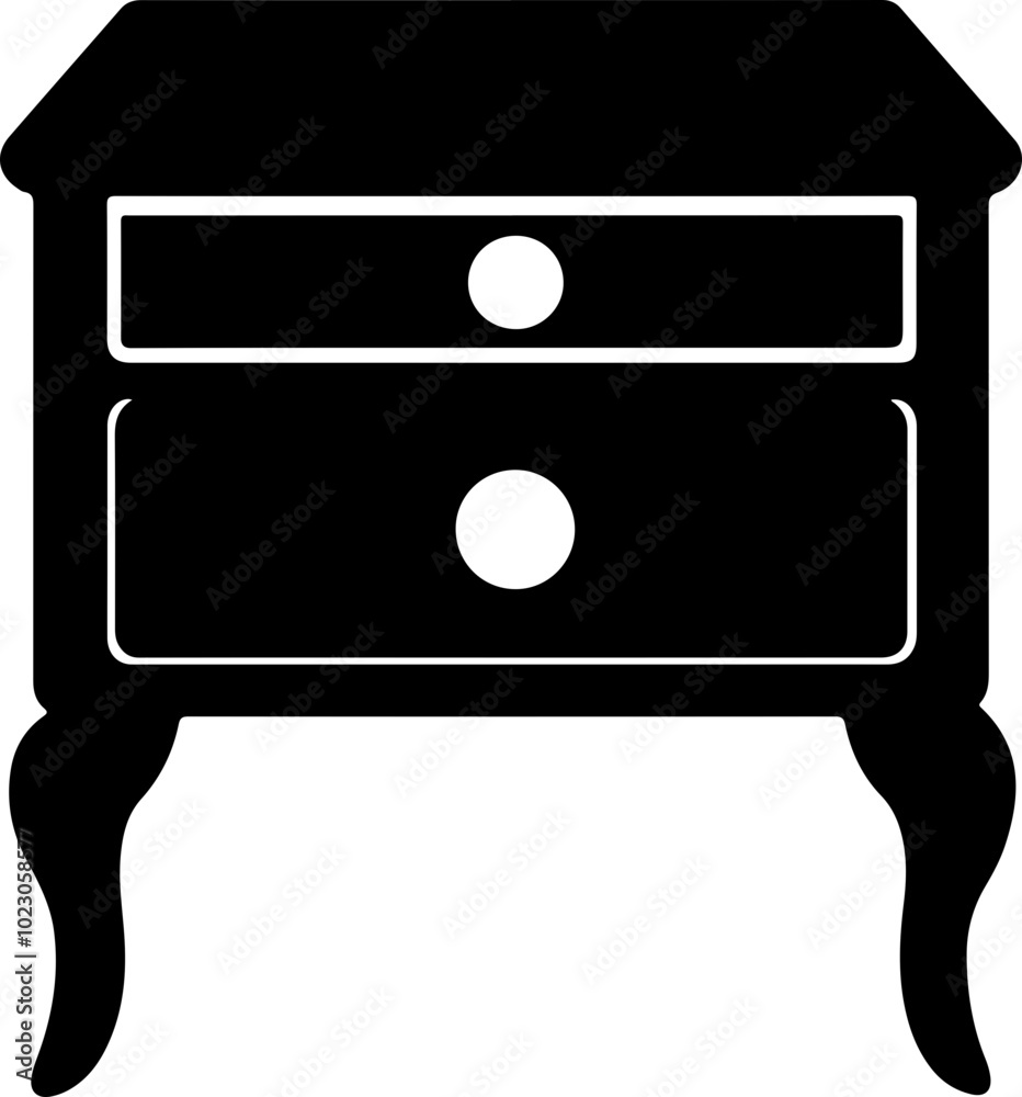 Minimalist Vector Design of a Nightstand Minimalist Vector Design of a Nightstand