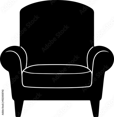 Vector Illustration of a Classic Armchair Design