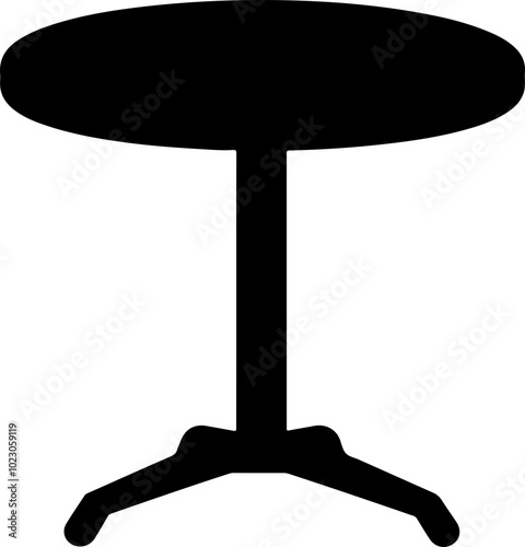 Minimalist Vector Design of a Round Table