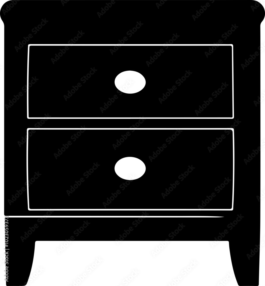 Minimalist Vector Nightstand Design With Drawers Minimalist Vector Nightstand Design With Drawers