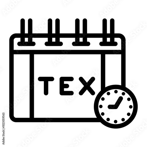 Tax Due Date Vector Design Icon Style