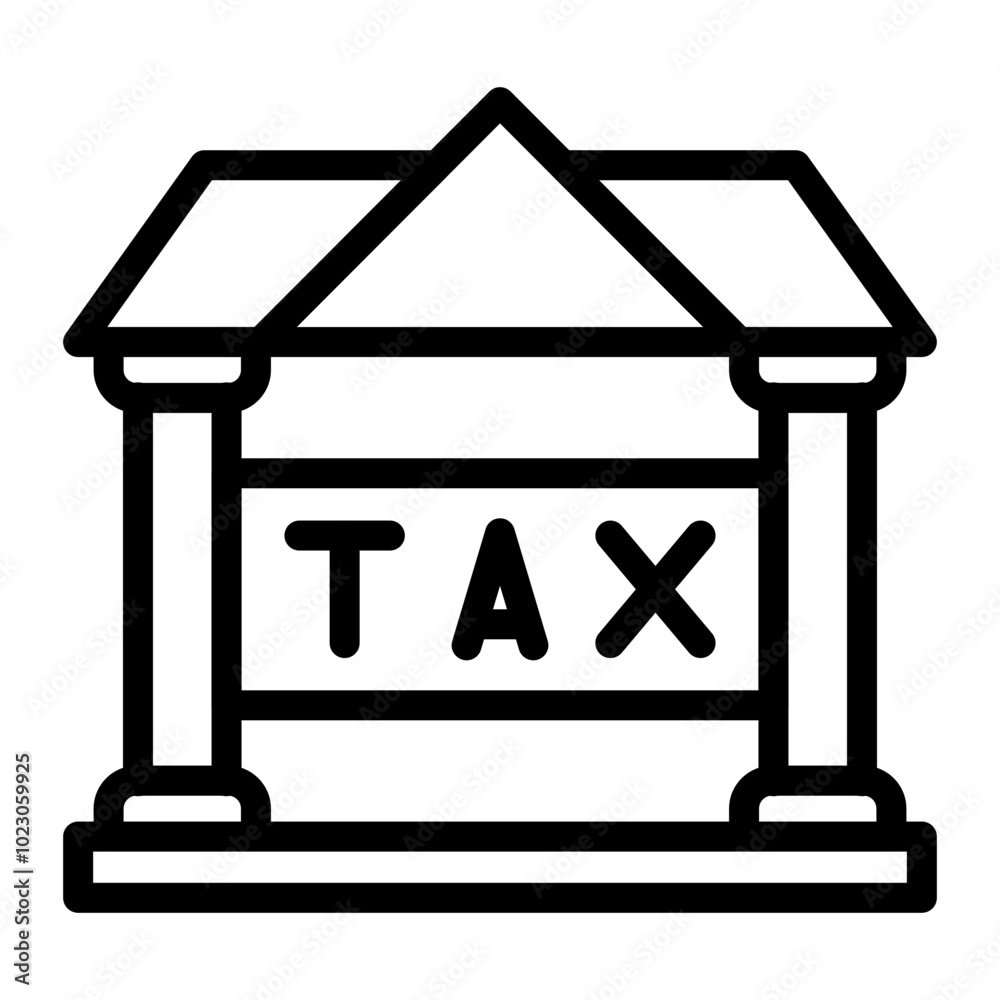 Tax Court Vector Design Icon Style Tax Court Vector Design Icon Style