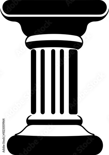 Minimalist Vector Black Column Design