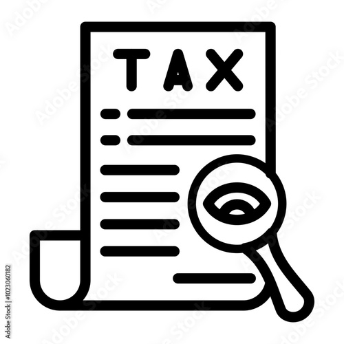 Tax Investigation Vector Design Icon Style