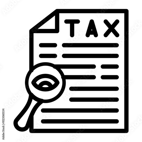 Tax Investigation Vector Design Icon Style