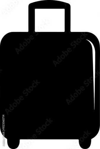 Minimalist Vector Design of a Travel Suitcase