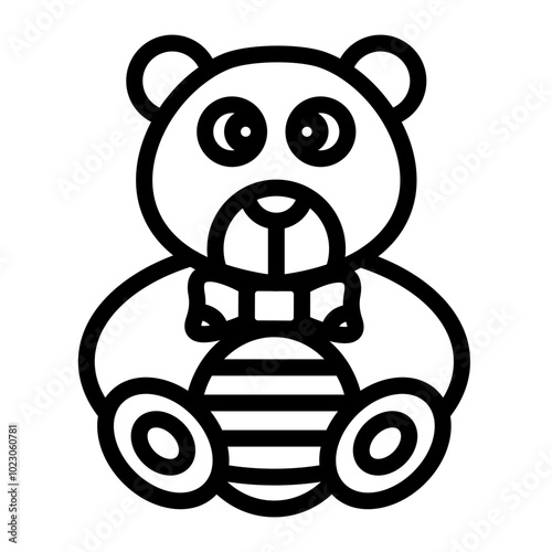 Teddy Bear Vector Design Icon Style