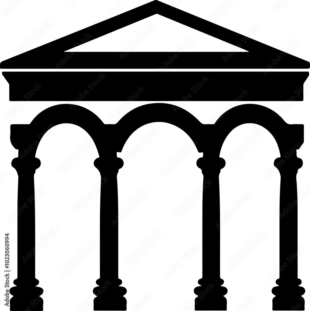 Elegant Vector of a Classical Archway Structure Elegant Vector of a Classical Archway Structure