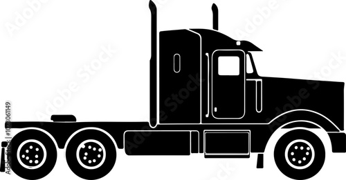 Vector Graphic of a Side View Truck Design