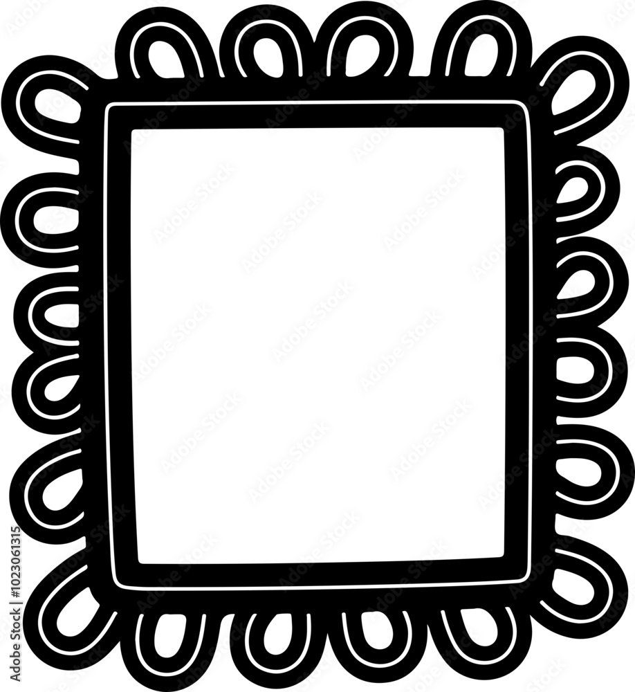 Decorative Vector Frame with Loop Design Decorative Vector Frame with Loop Design