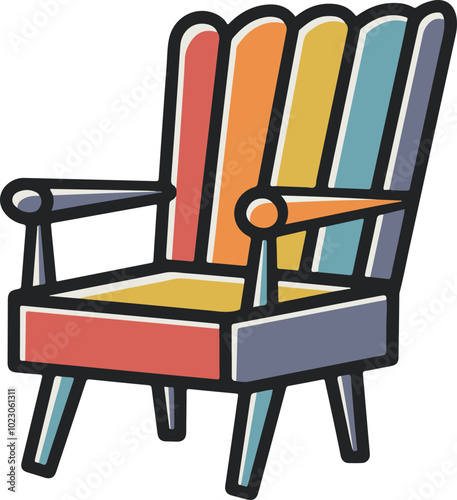 Colorful Vector Chair Design for Modern Interiors