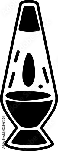 Minimalist Vector Illustration of a Lava Lamp