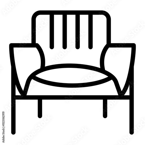 Lounge Chair Vector Design Icon Style
