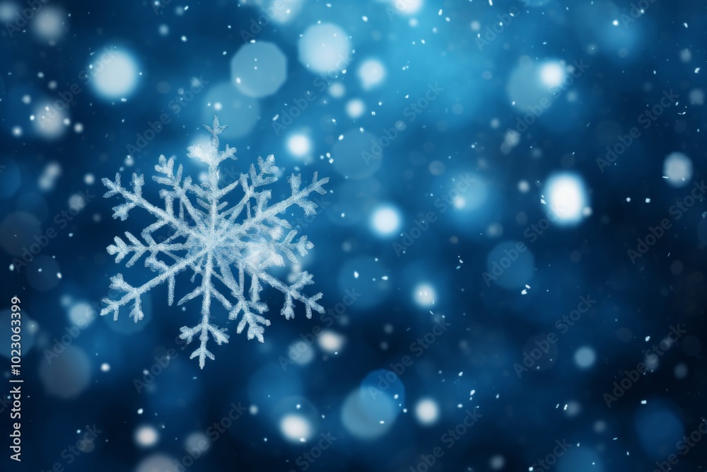 Winter snowflake line background Winter snowflake line background