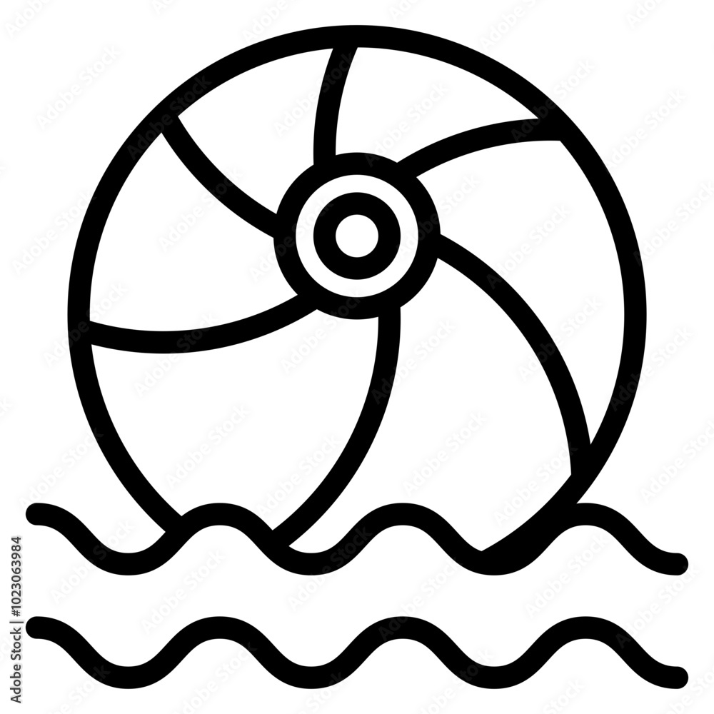 Beach Ball Vector Design Icon Style Beach Ball Vector Design Icon Style
