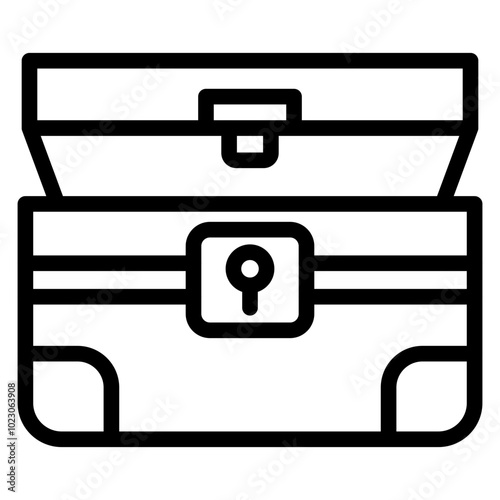 Treasure Chest Vector Design Icon Style