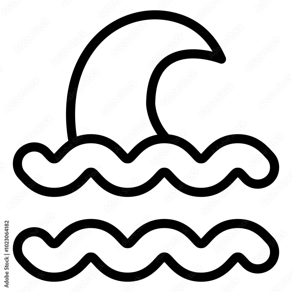 Tsunami Vector Design Icon Style