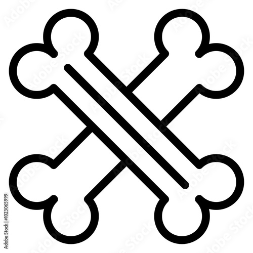 Crossbones Vector Design Icon Style