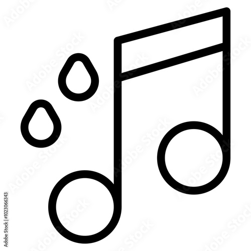 Mournful Music Vector Design Icon Style