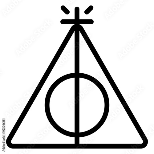 Deathly Hallows Symbol Vector Design Icon Style