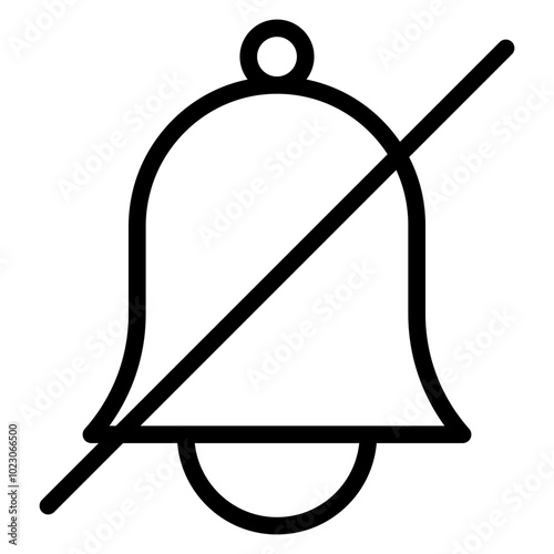 Silent Bell Vector Design Icon Style