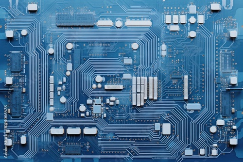 Cloud computer circuit board background backgrounds microcontroller architecture. photo