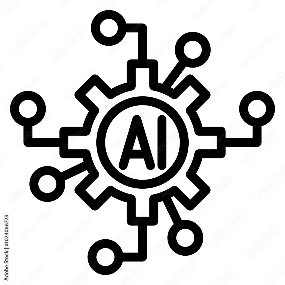 Artificial Intelligence Vector Design Icon Style Artificial Intelligence Vector Design Icon Style