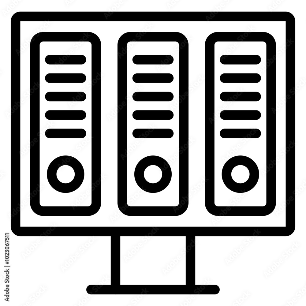 Digital Archive Vector Design Icon Style Digital Archive Vector Design Icon Style