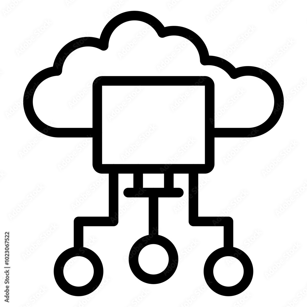 Digital Infrastructure Vector Design Icon Style Digital Infrastructure Vector Design Icon Style