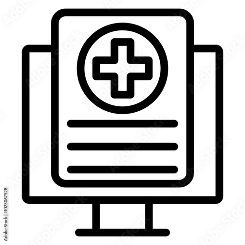 Digital Health Record Vector Design Icon Style