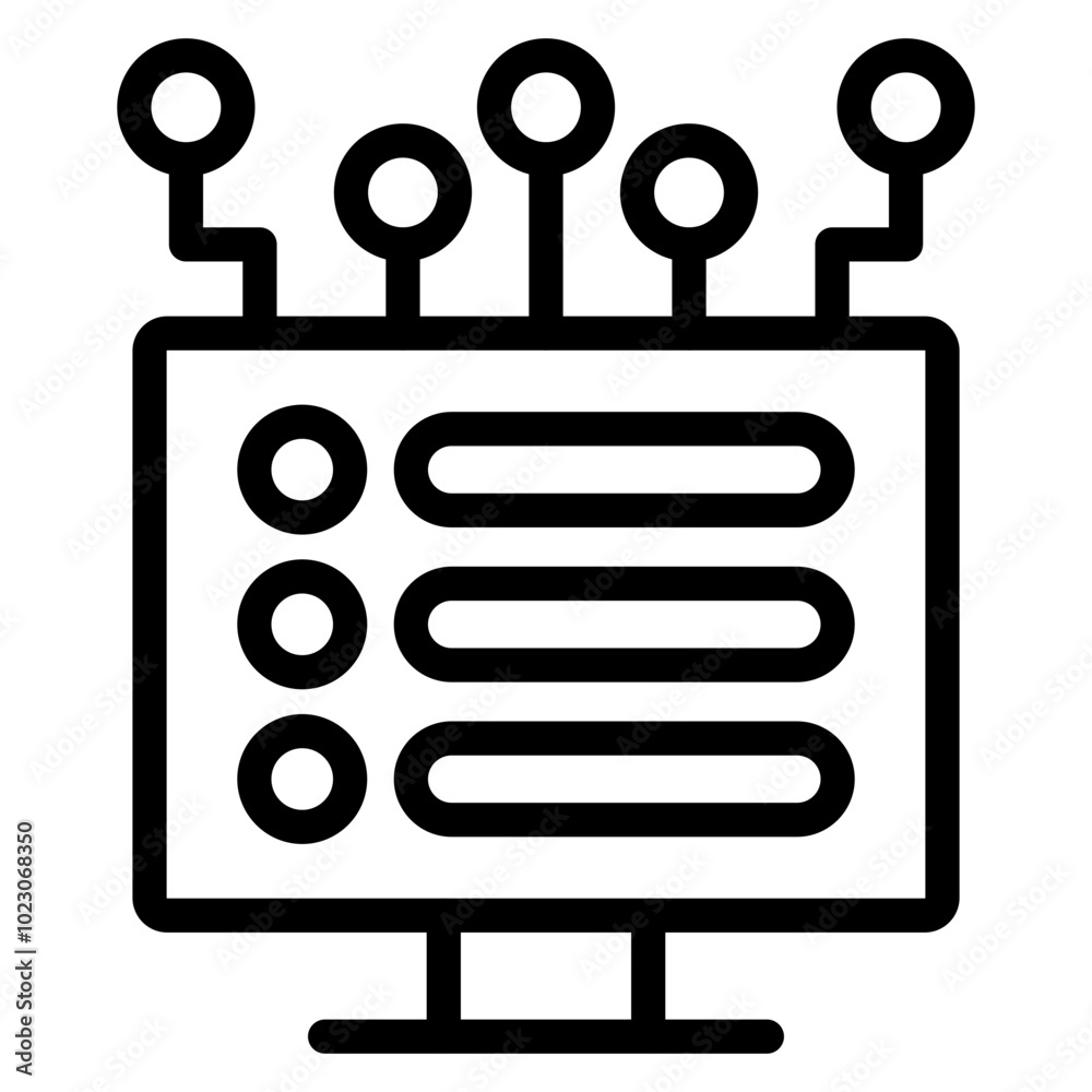 Digital Interface Vector Design Icon Style Digital Interface Vector Design Icon Style