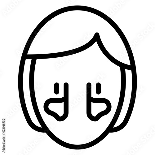 Sinusitis Vector Design Icon Style