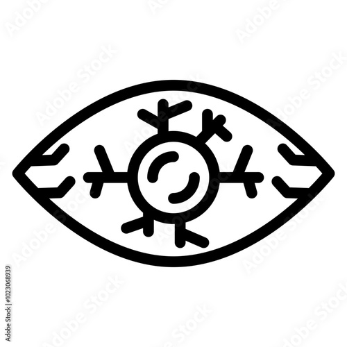 Allergic Conjunctivitis Vector Design Icon Style