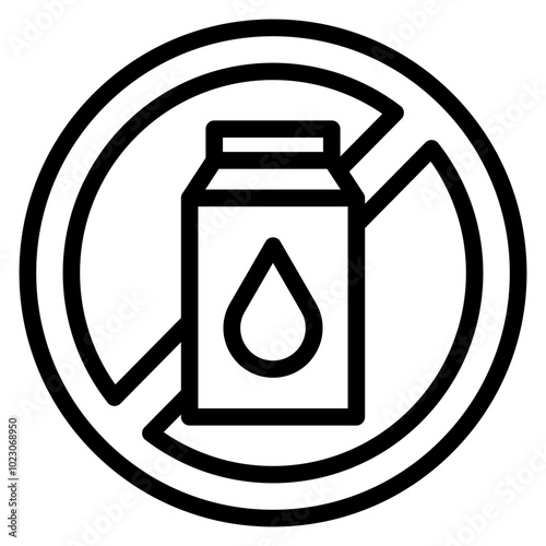 Milk Allergy Vector Design Icon Style