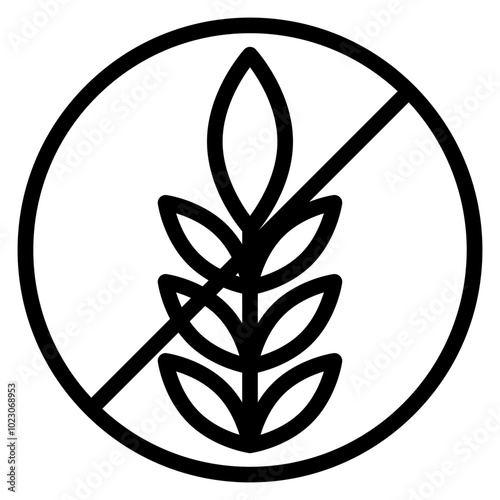 Wheat Allergy Vector Design Icon Style