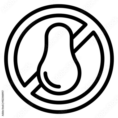 Nut Allergy Vector Design Icon Style