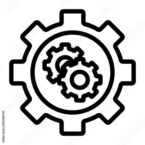 Cogwheel Vector Design Icon Style