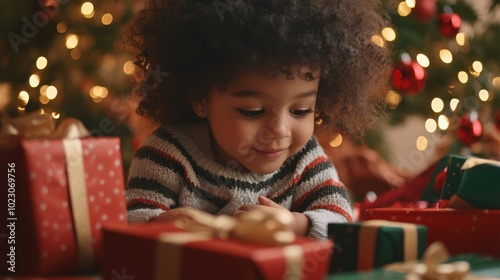 The Child Among Christmas Presents