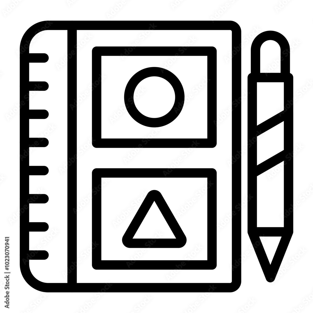 Engineer's Notebook Vector Design Icon Style Engineer's Notebook Vector Design Icon Style