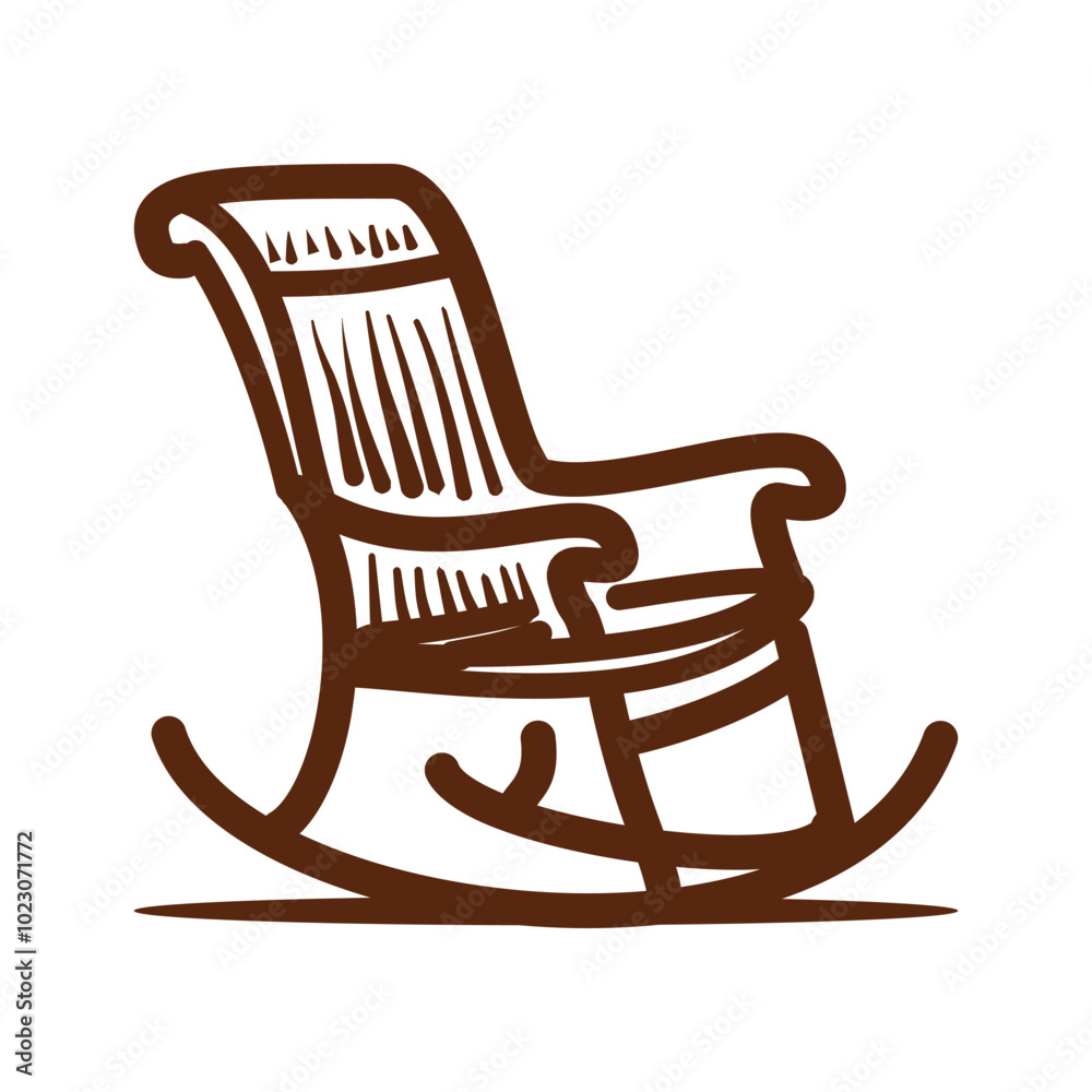 rocking chair icon logo design template rocking chair icon logo design template
