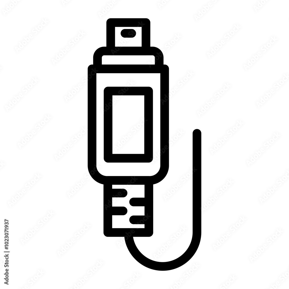 FireWire Cable Vector Design Icon Style FireWire Cable Vector Design Icon Style