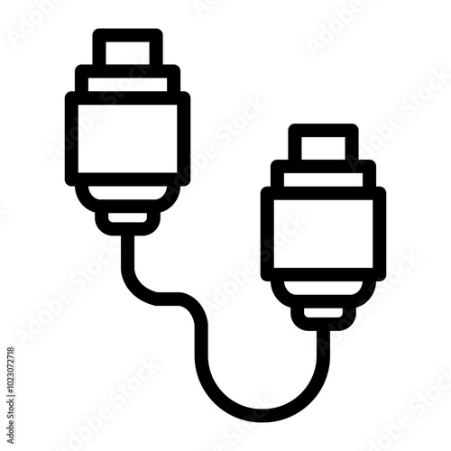 Cable Coupling Vector Design Icon Style