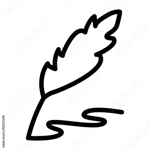 Feather Quill Vector Design Icon Style