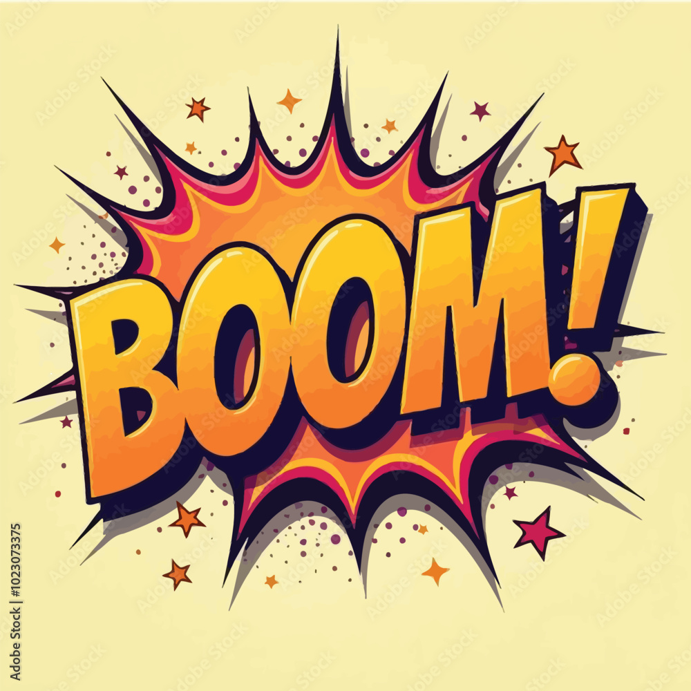 Boom Comic Text Speech Bubble Vector With The Text BOOM And Exclamation Mark Vector Illustration Boom Comic Text Speech Bubble Vector With The Text BOOM And Exclamation Mark Vector Illustration