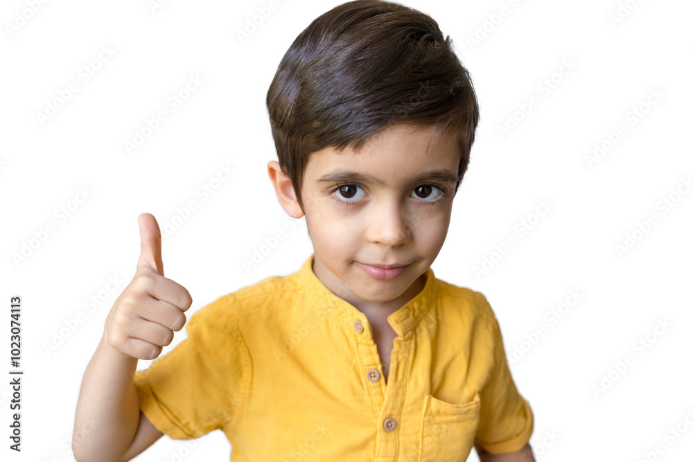 Cute little boy show thumb up gesture, close up. Say no, whims, emotions and facial expression. Like gesture Cute little boy show thumb up gesture, close up. Say no, whims, emotions and facial expression. Like gesture