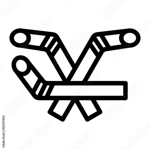 Metal Straw Vector Design Icon Style