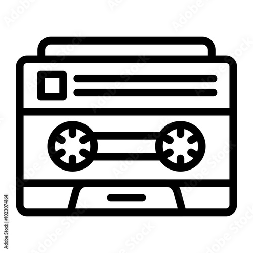 Tape Cassette Vector Design Icon Style